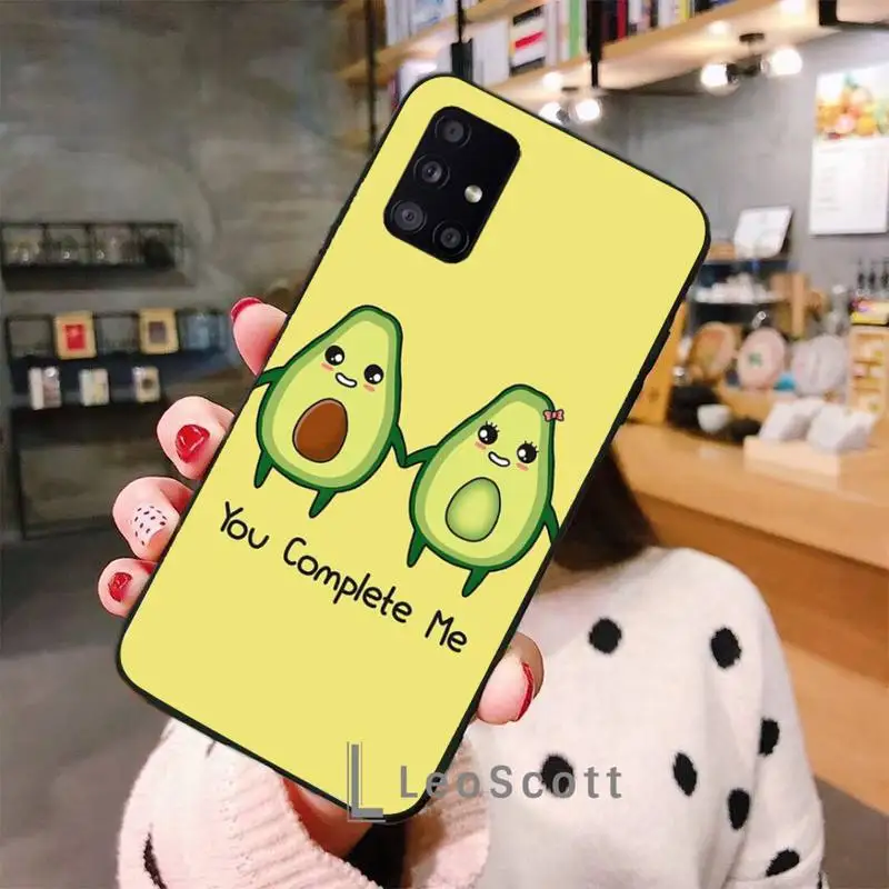 

Avocado cute cartoon Phone Case For Samsung A40 A50 A51 A71 A20E A20S S8 S9 S10 S20 Plus note 20 ultra 4G 5G