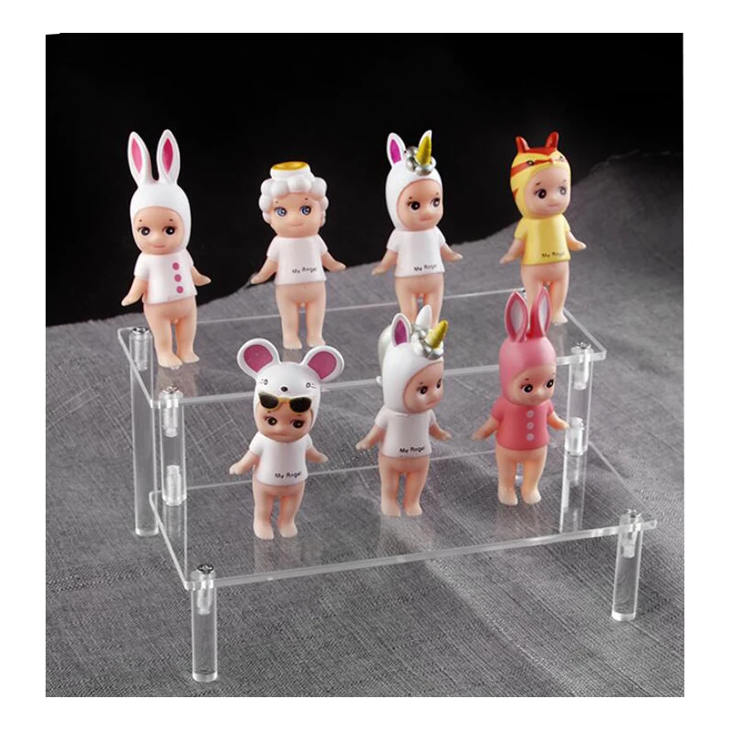 

Fashion Toy Shop Display Props Acrylic Action Figure Stand Detachable Cartoon Character Ladder Frame Holder Toy Car Model Rack