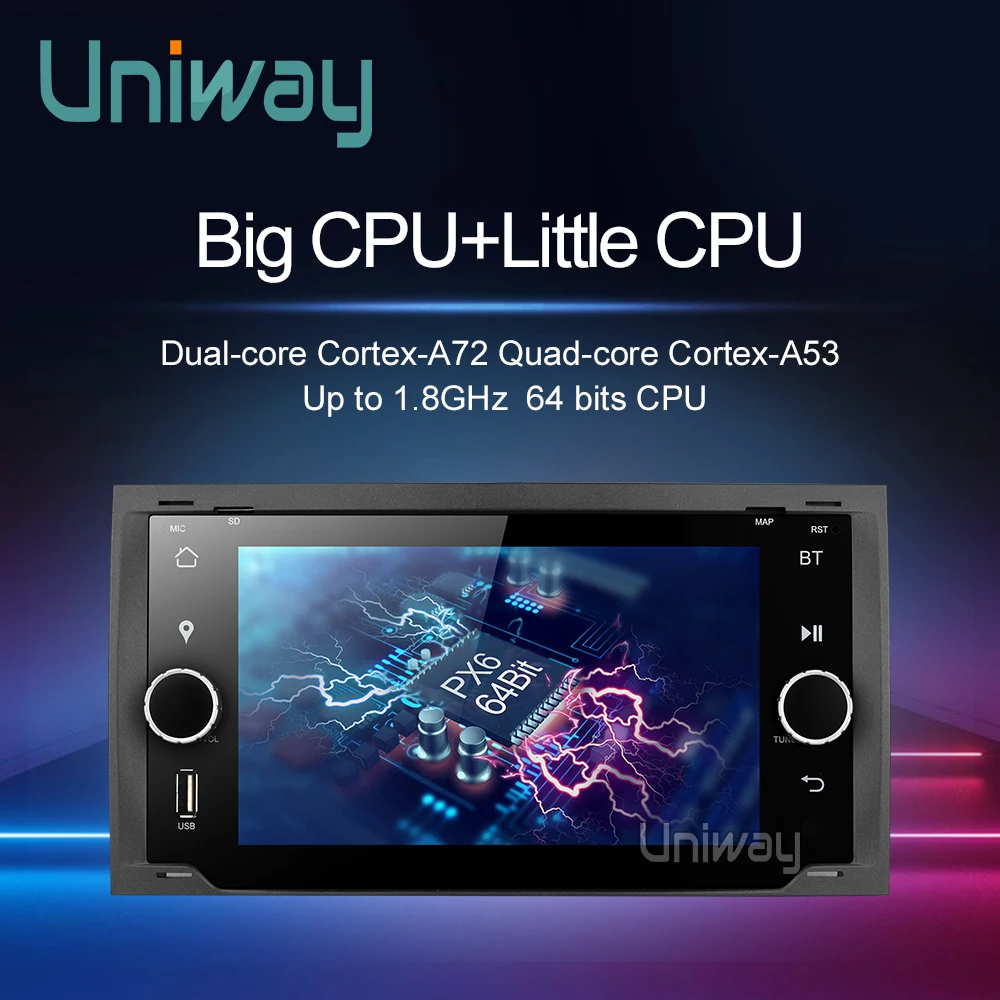 Автомобильный dvd Uniway PX6 4G + 32G android 9 0 для Ford Mondeo C max focus galaxy S fusion ranger escape expedition fiesta car