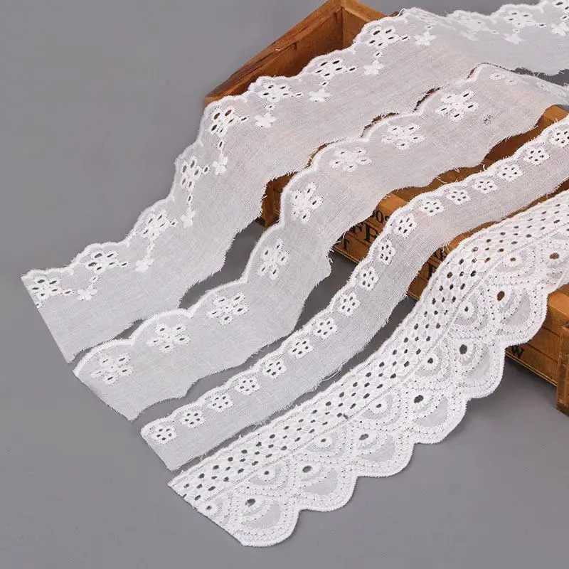 1 м/лот кружевная лента сделай сам ткань для шитья одежды белая черная синяя