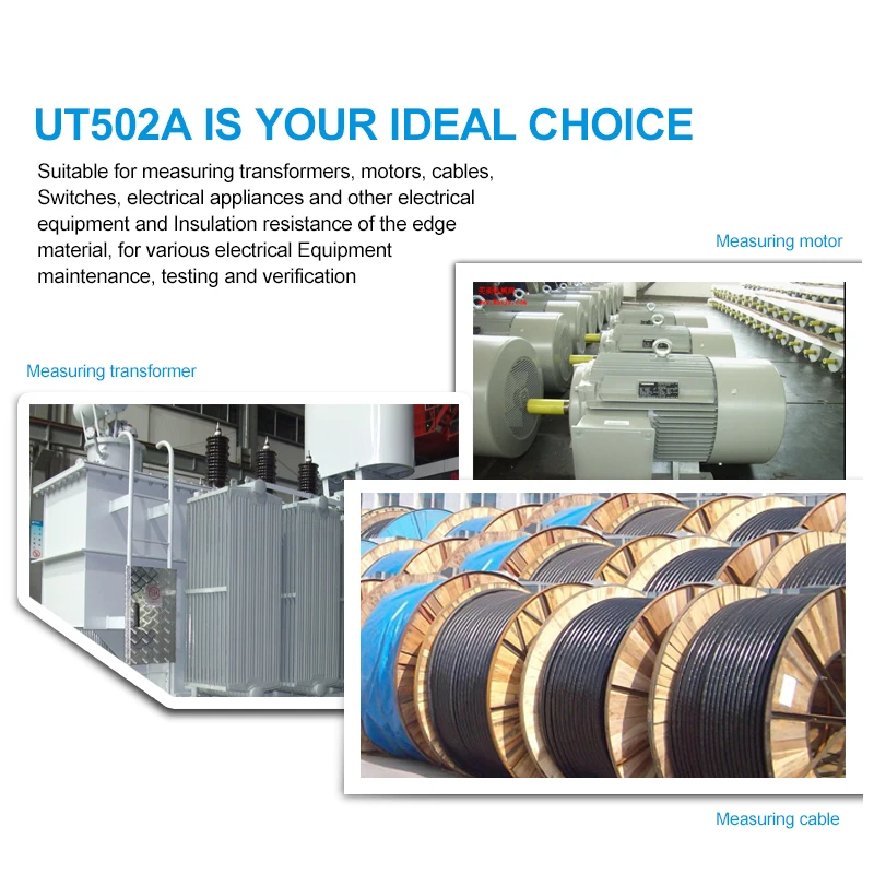 UNI-T UT502A 2500V Цифровой Измеритель сопротивления изоляции тестер Мегаомметр высоковольтметр тестер непрерывности w/lcd подсветка