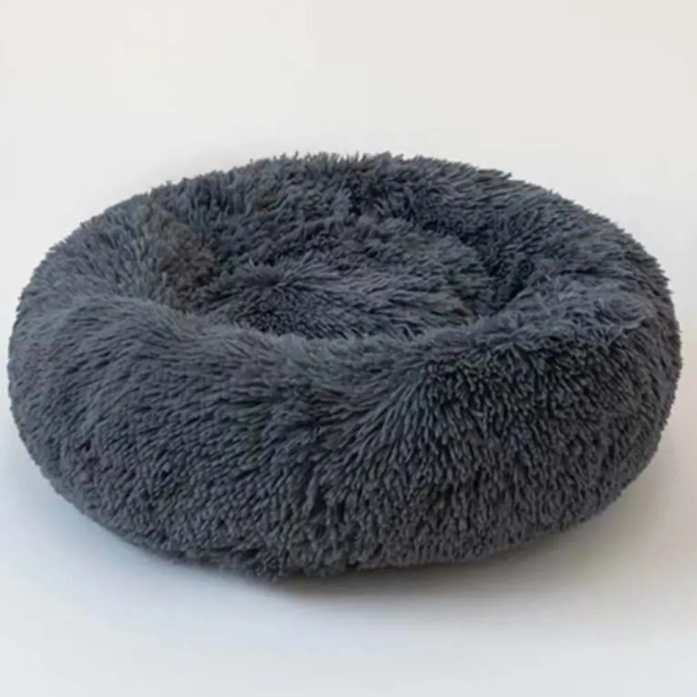 

Calming Dog Cat Bed Round Super Soft Plush Pet Bed Marshmallow Cat Puppy Dog Nest Winter Warm Beds Sleeping Cushion