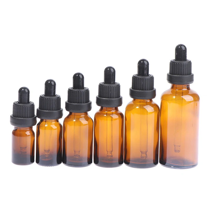 

Пустой флакон-капельница Янтарное эфирное масло, стеклянная жидкость для ароматерапии, коричневая, 5-50 мл, капля для массажной пипетки, мног...