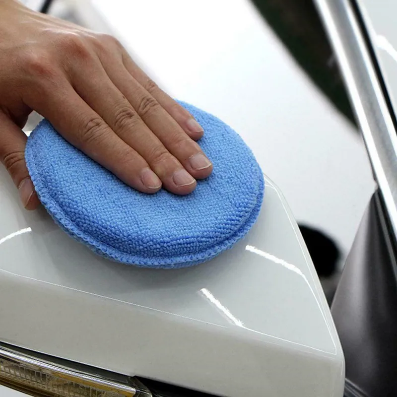 

1Pc Polish Foam Sponge Car Applicator Cleaning Soft Microfiber Waxing Pads New Top Polishing for Detail Waxing Auto Care