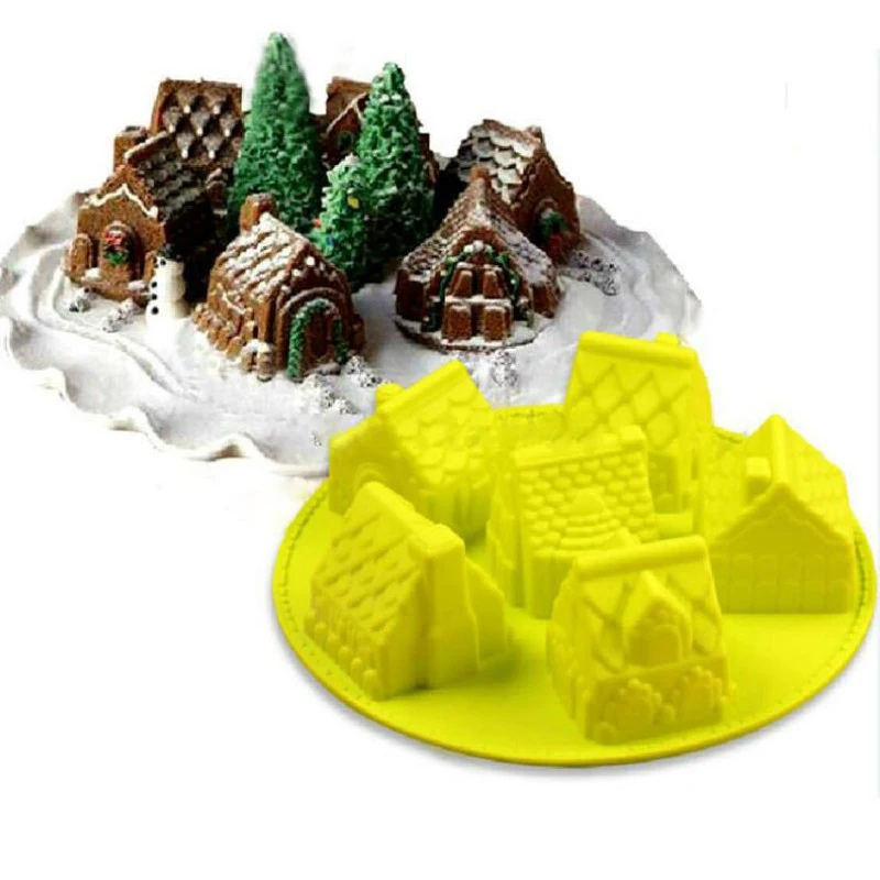 Мини домик в комплекте мыло для торта рождественский подарок форма шоколадных
