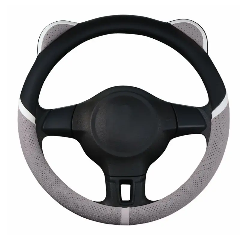 

Hfbwjfhgdj Cute Ears Car Steering Wheel Cover Fashionable Non-slip Breathable Auto Interior