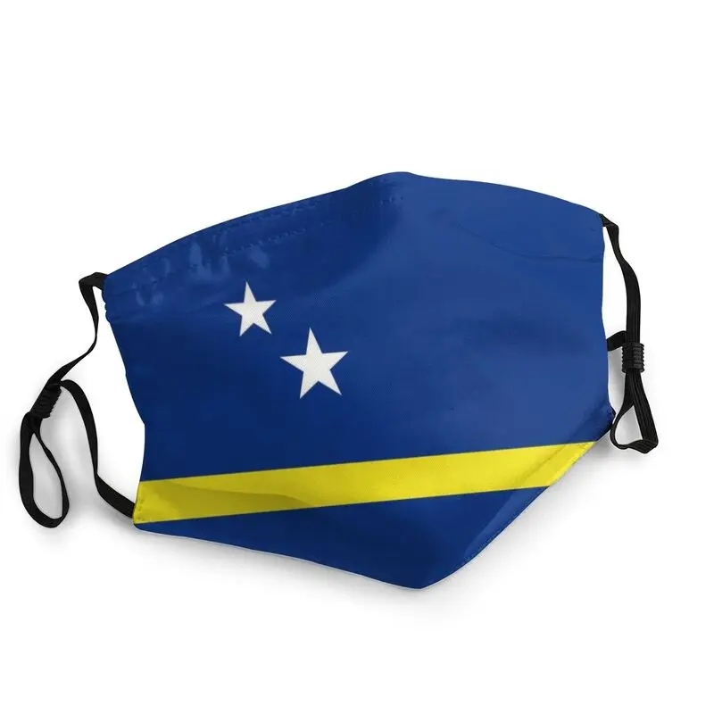 

Curacao Flag Adjustable Mouth Face Mask Adult Mask Anti Dust Protection Cover Respirator Muffle