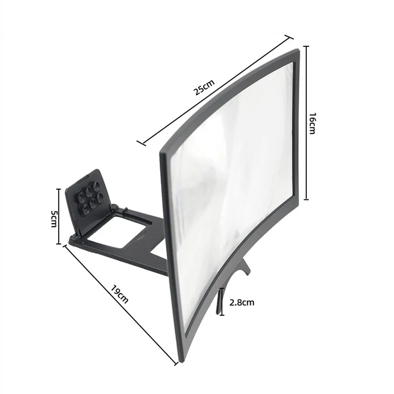 

12-inch high-definition screen magnifying glass 3D movie video magnifying glass mobile phone projection curved magnifying glass