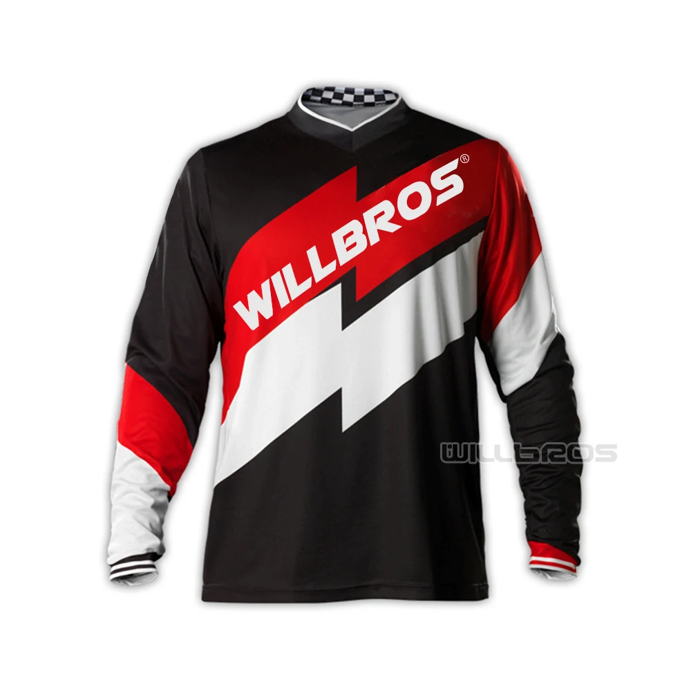 

Willbros GP Air Jersey Verse Motorbike Motocross ATV Bike Riding Long Sleeve Mountain Bicycle Offroad Summer T-shirt Mens