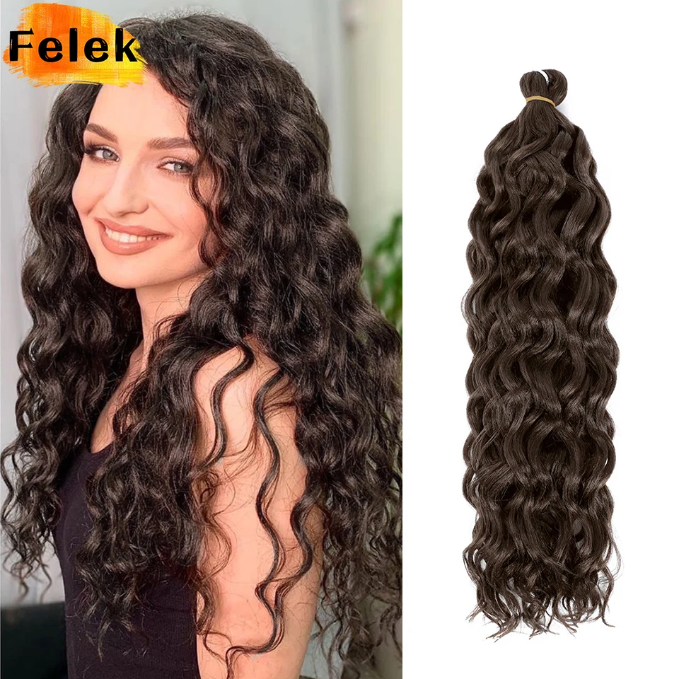 

Synthetic Crochet Braids Braiding Hair Extensions Ocean Wave Hair Hawaii Afro Curl Ombre Curly Blonde Water Wave Braid For Women