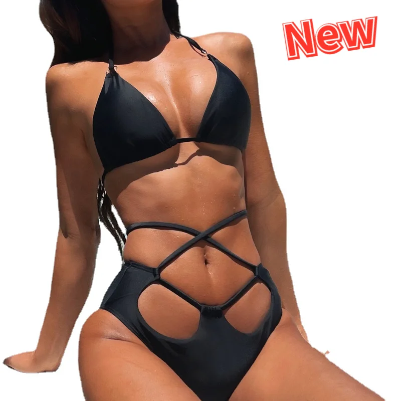 

Outer Single Swimsuit 2021 Bikini Sexy Cutout Bikini Women's Seperated Swimwear Triangle Bikini B501w