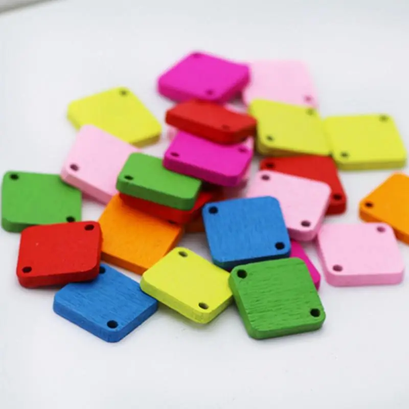 3PCS cs-076 wooden color square buttons garment accessories DIY craft | Дом и сад