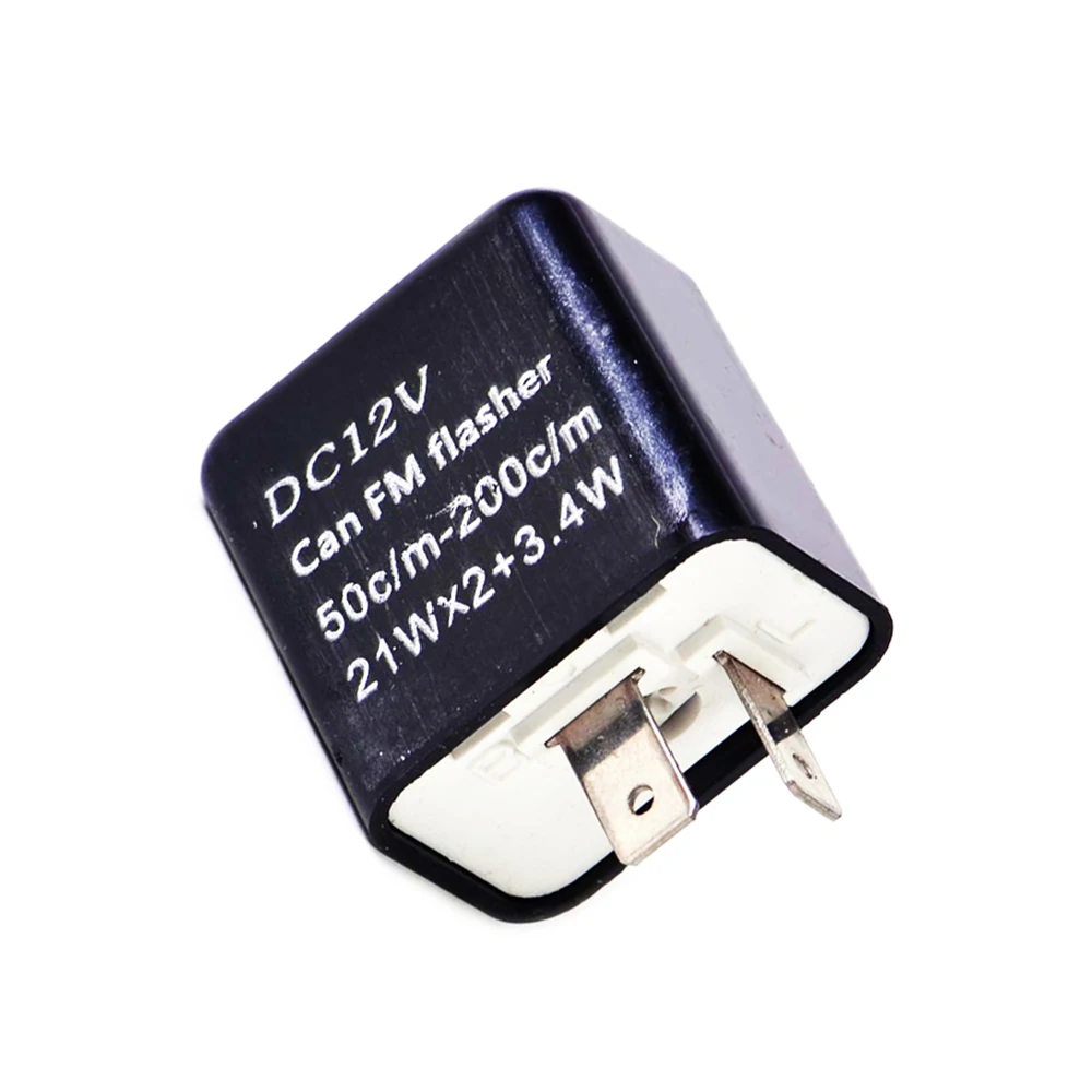 

1 шт. реле сигнала поворота светодиодный светодиодных ламп 2-контактное 12 В с регулировкой частоты мигания, универсальное реле сигнала поворота