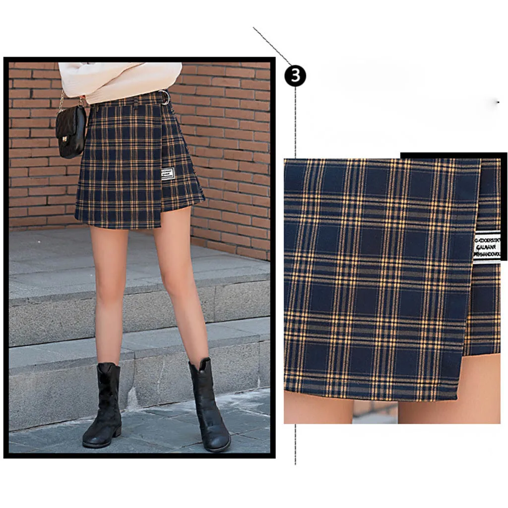 Зимняя плиссированная юбка мини-юбка с высокой талией женская модная