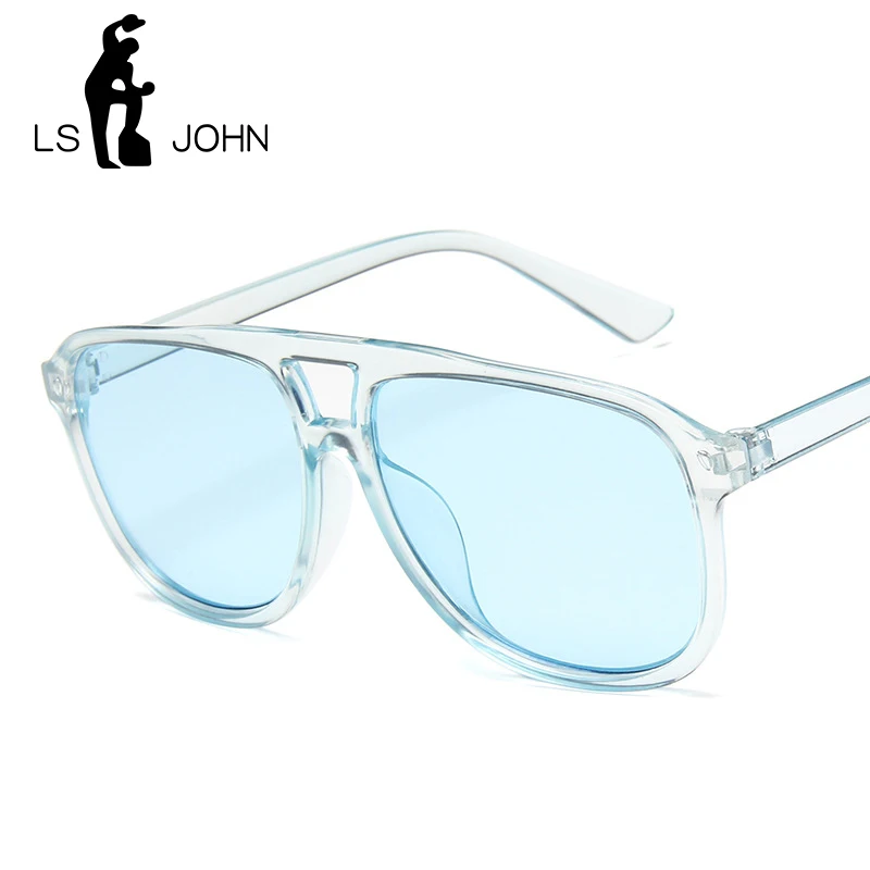 Солнечные очки LS JOHN в большой оправе для мужчин и женщин модные брендовые