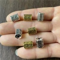 junkang 10pcs 2 color alloy cylindrical spacer beads diy production of jewelry handicraft parts wholesale metal connectors