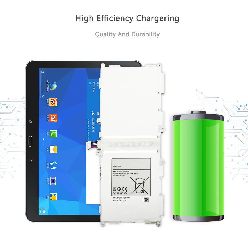 Для samsung планшет Батарея для Galaxy Tab4 Tab 4 SM-T530 T533 T535 T531 T535 T537 натуральная EB-BT530FBU 6800 мА-ч