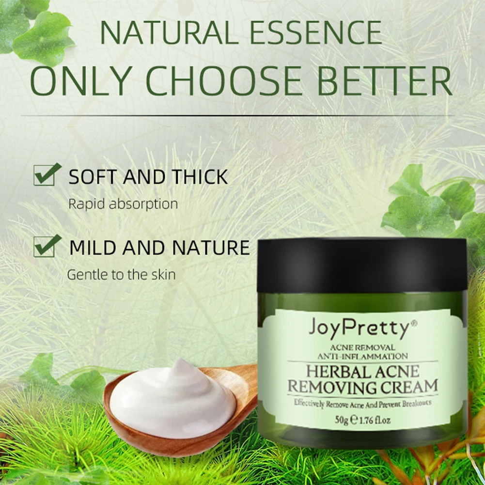 Крем травяной против акне прыщей и увлажняющий |