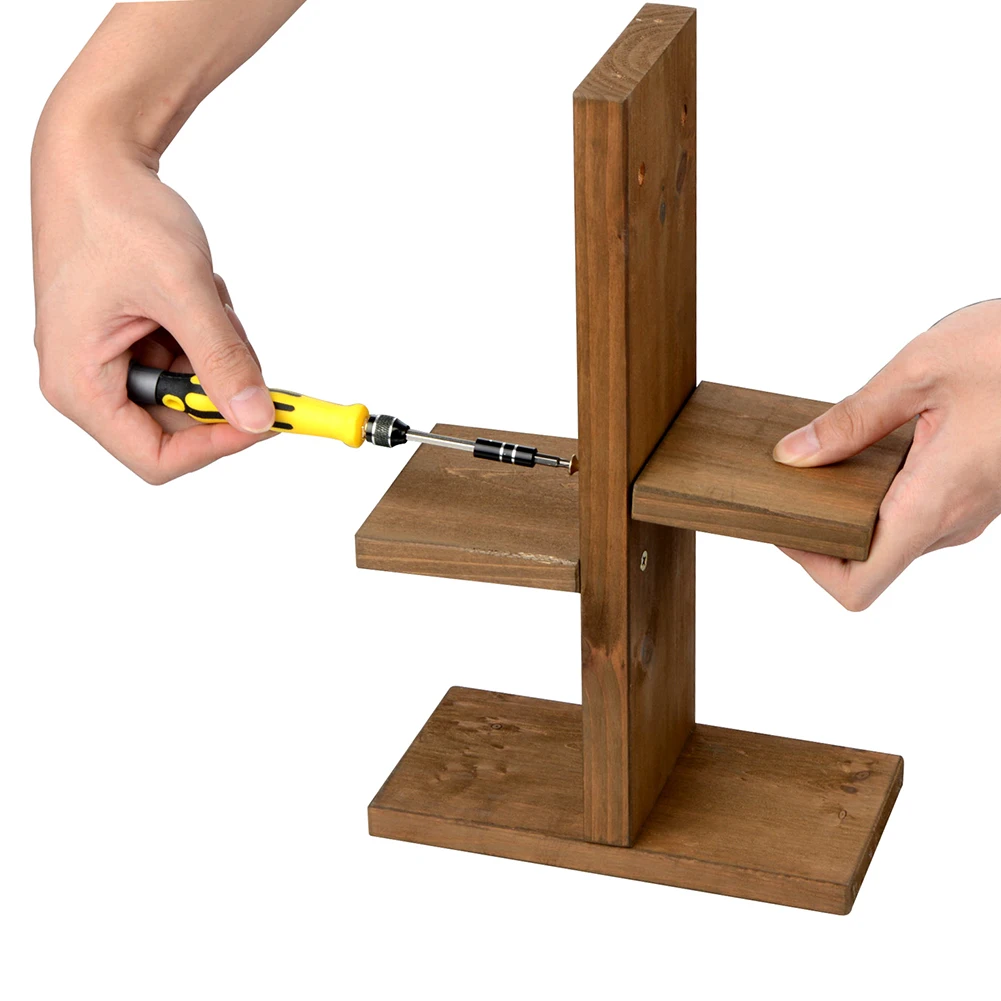 Деревянная 4-слойная подставка для растений суккулентная полка балкона