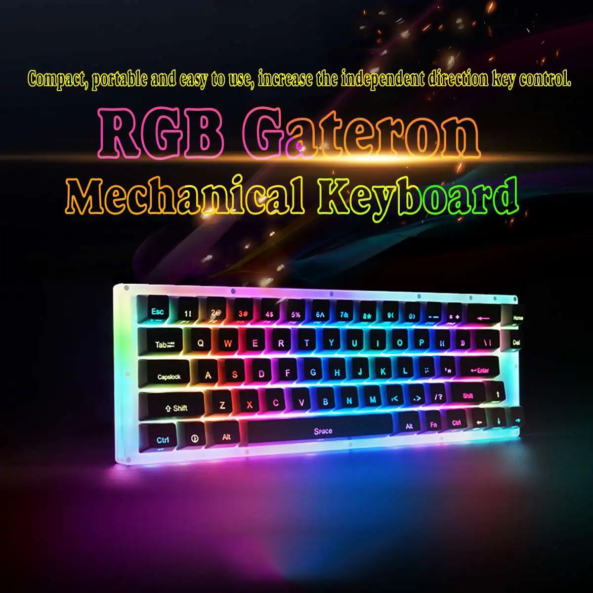 

Механическая игровая клавиатура K66, проводная клавиатура Tyce-C RGB с подсветкой, переключатель Gateron, механическая клавиатура с кристаллической...