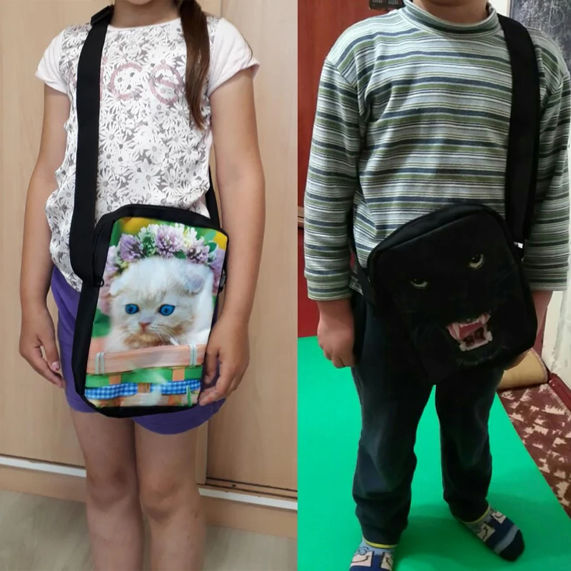 

3D Crazy Horse Print Boys Girls Mini School Bags Casual Kindergarten Students Book Shoulder Bags Kids Crossbody Bag Sumka