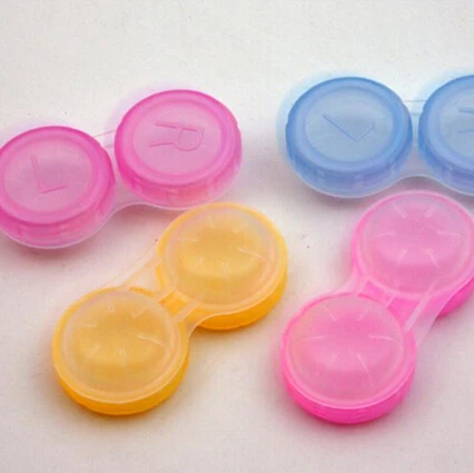 1 шт пластиковые линзы коробка чехол Мини очки s сумка для объектива случайные