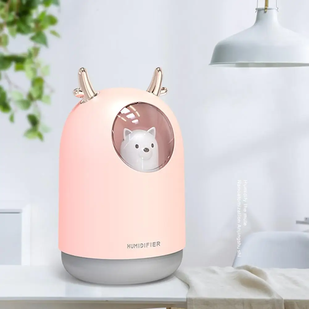 

300ml Timing Air Humidifier USB Bear Shaped Essential Oil Aroma Diffuser Ultrasonic LED Night light Cool Mist for home