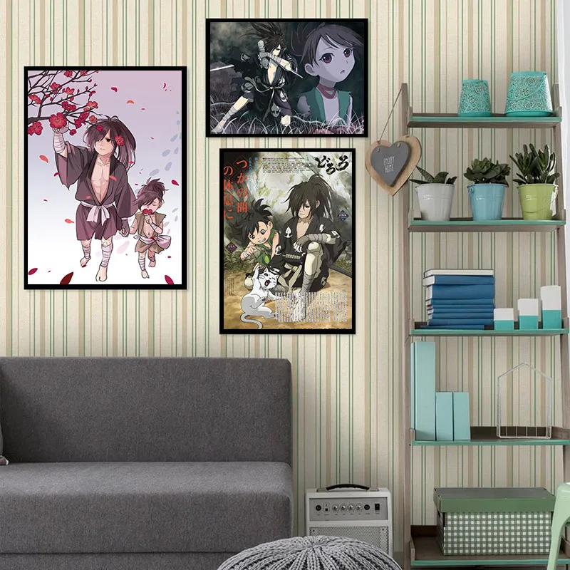 

Плакаты и принты из белой бумаги с аниме Dororo, настенные картины для гостиной, плакат, декоративный домашний декор