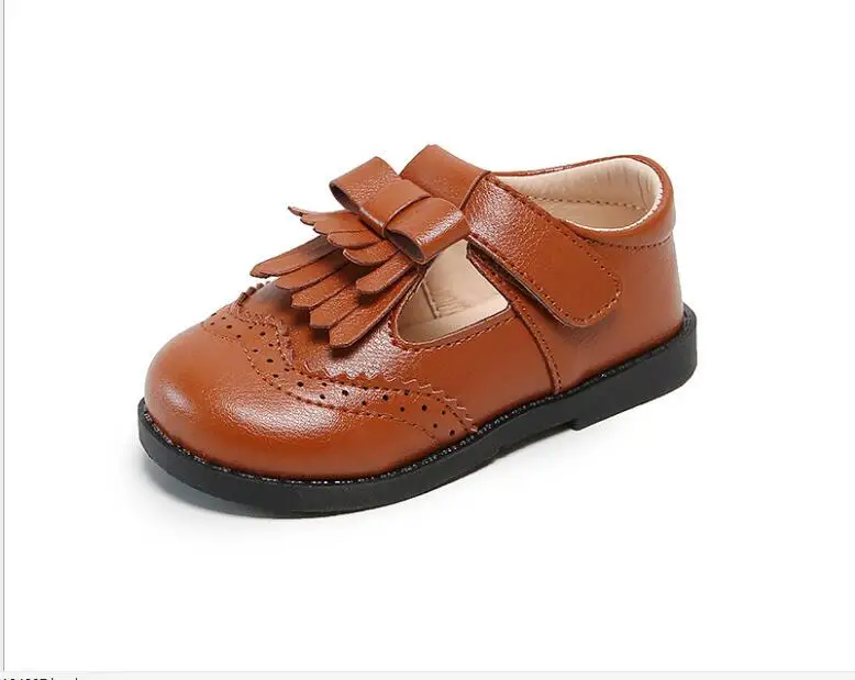 

New Girls Shoes Vintage soft sole fashion princess leather shoes British-Style Casual Shoes Western Style Little Girl Stage Flat
