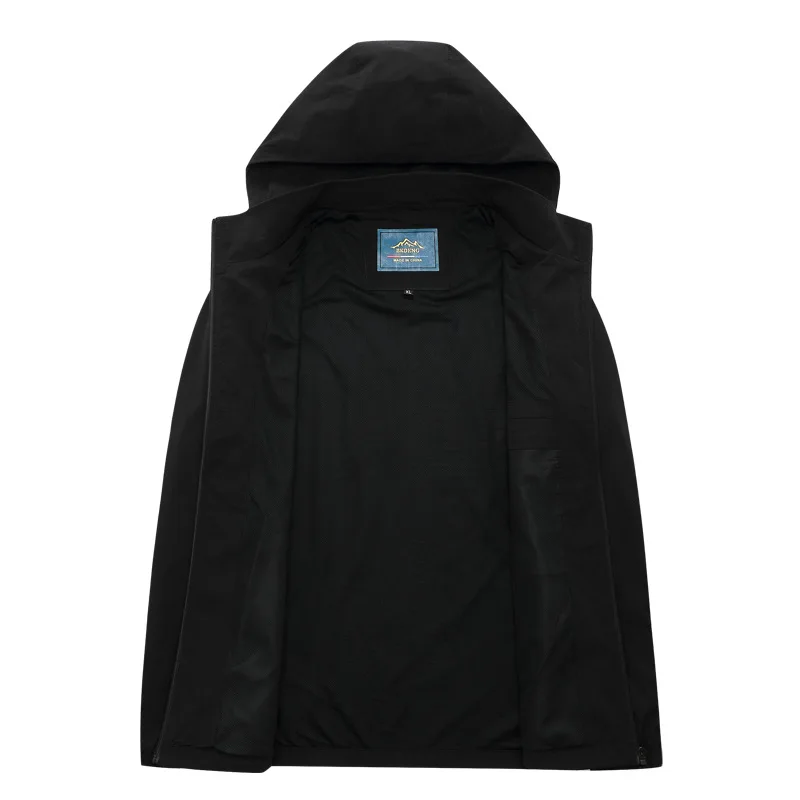 

Spring 2021 new men's fattening plus size fashion casual Hooded Coat men's fat thin windbreaker short coat