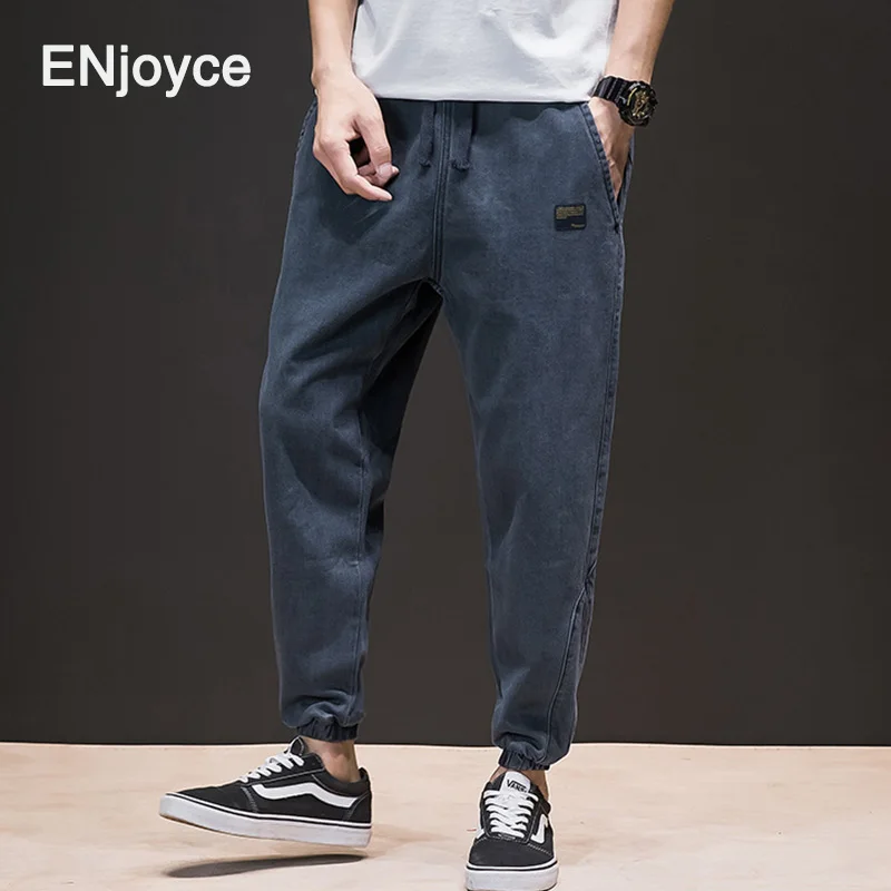 Джинсы мужские черные потертые в японском стиле хип-хоп для скейтбордистов |