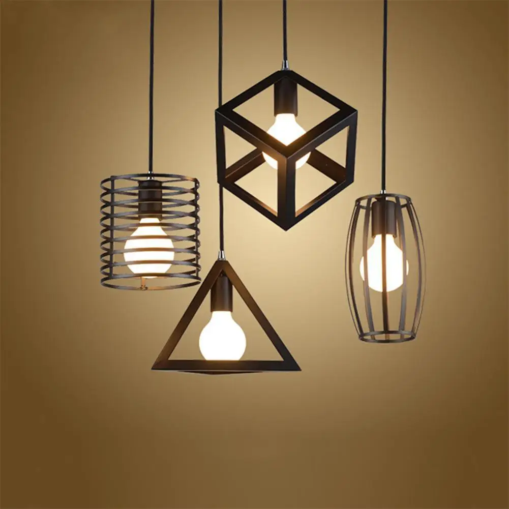 Черный металлический Потолочный подвесной светильник аксессуары для дома бара