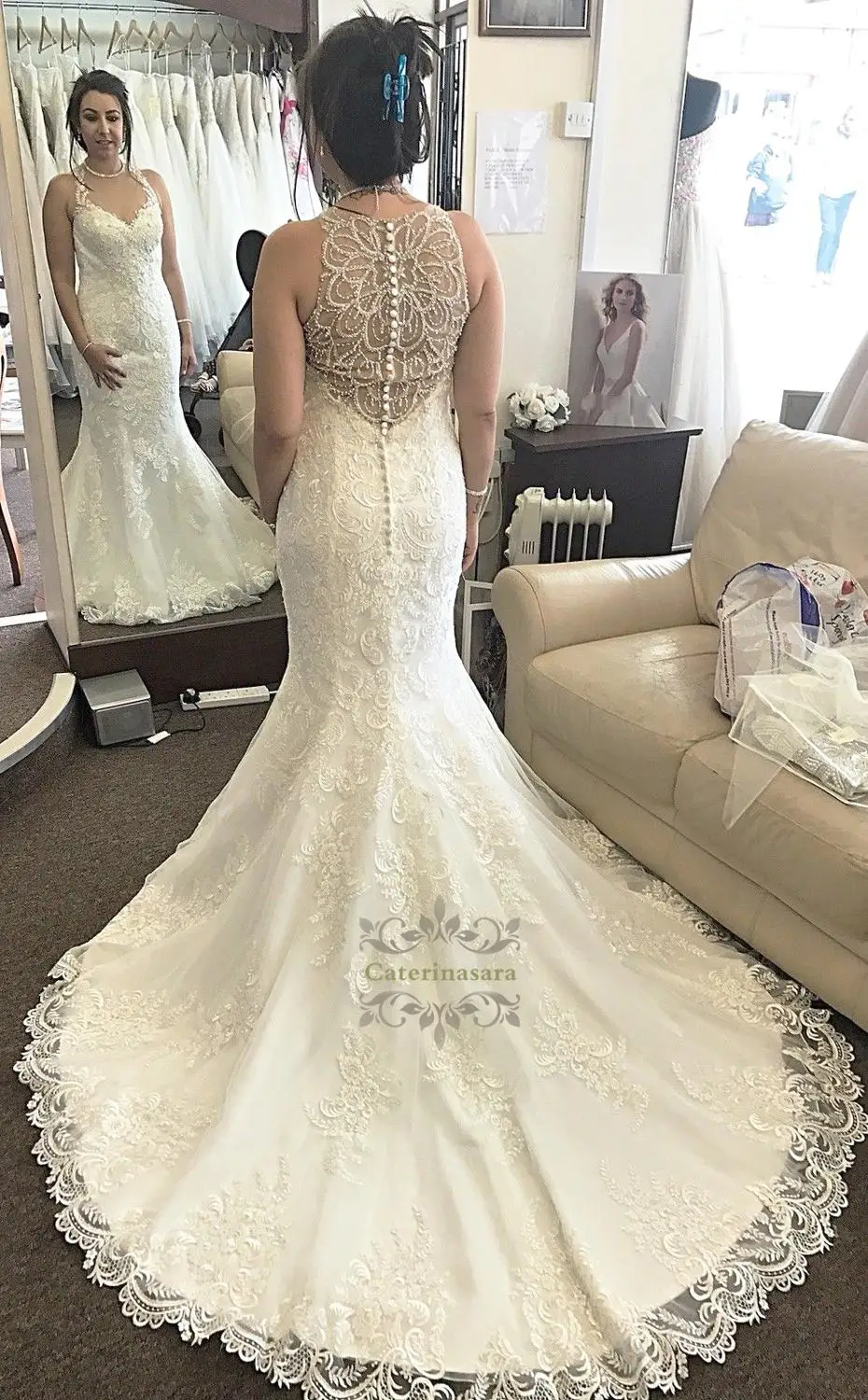 Свадебные платья русалки Турция 2020 кружевное платье невесты с аппликацией