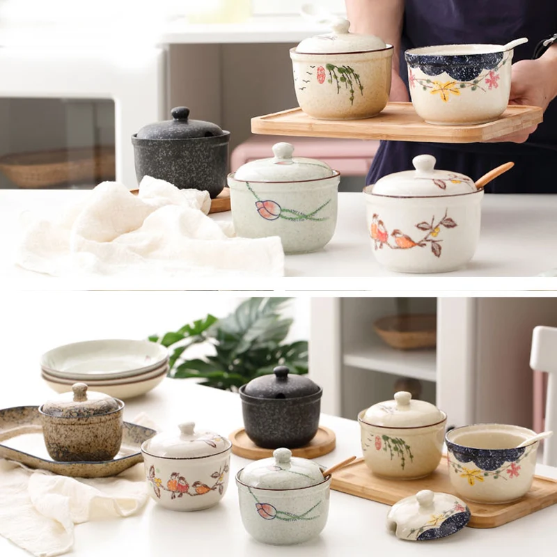 В японском стиле Керамика мелкая бытовая приправа со вкусовыми добавками