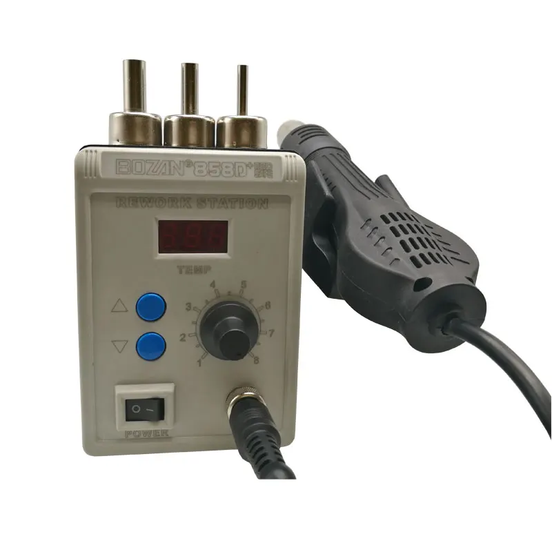 Hot Sale BOZAN 858D+ New Style Hot Air Soldering Rework Station LED Temperature Adjustable Desoldering Machine for Mobile Repair