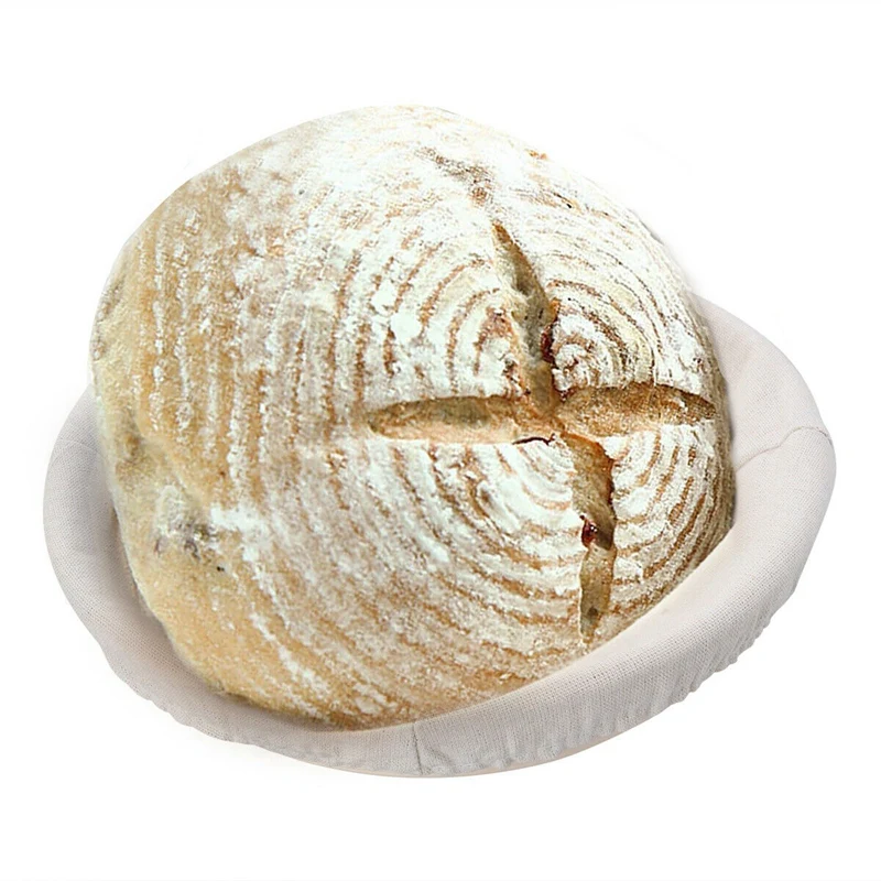 Круглая Корзина баннетон набор для выпечки хлеба из небеленного натурального