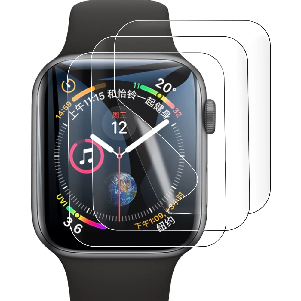 1/3 шт. ПЭТ Защитная пленка для экрана Apple Watch 6 SE 5 4 40 мм 44 не закаленное стекло iWatch 3 2