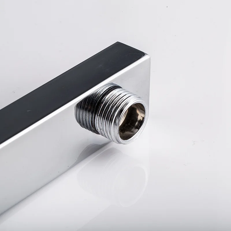1pcs stainless steel square shower arms extend water inlet tubes wall mounted shower head pipe for bathroom hardware accessories free global shipping