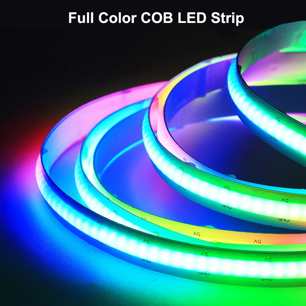 Full Color COB LED Strip Same As WS2812B SK6812 High Density Individually Addressable Smart RGB Dream Led Light DC5V | Лампы и
