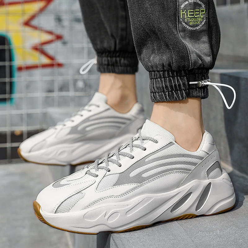 

FEBMOFL Fashion Men Shoes Causal Coconut Dad Shoes Male Spring Sneakers Lace-up Flats Breathable Running Sports Clunky Sneaker