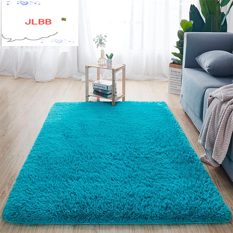 Ковер для гостиной с длинным ворсом из шелка и шерсти мягкий удобный хлопка