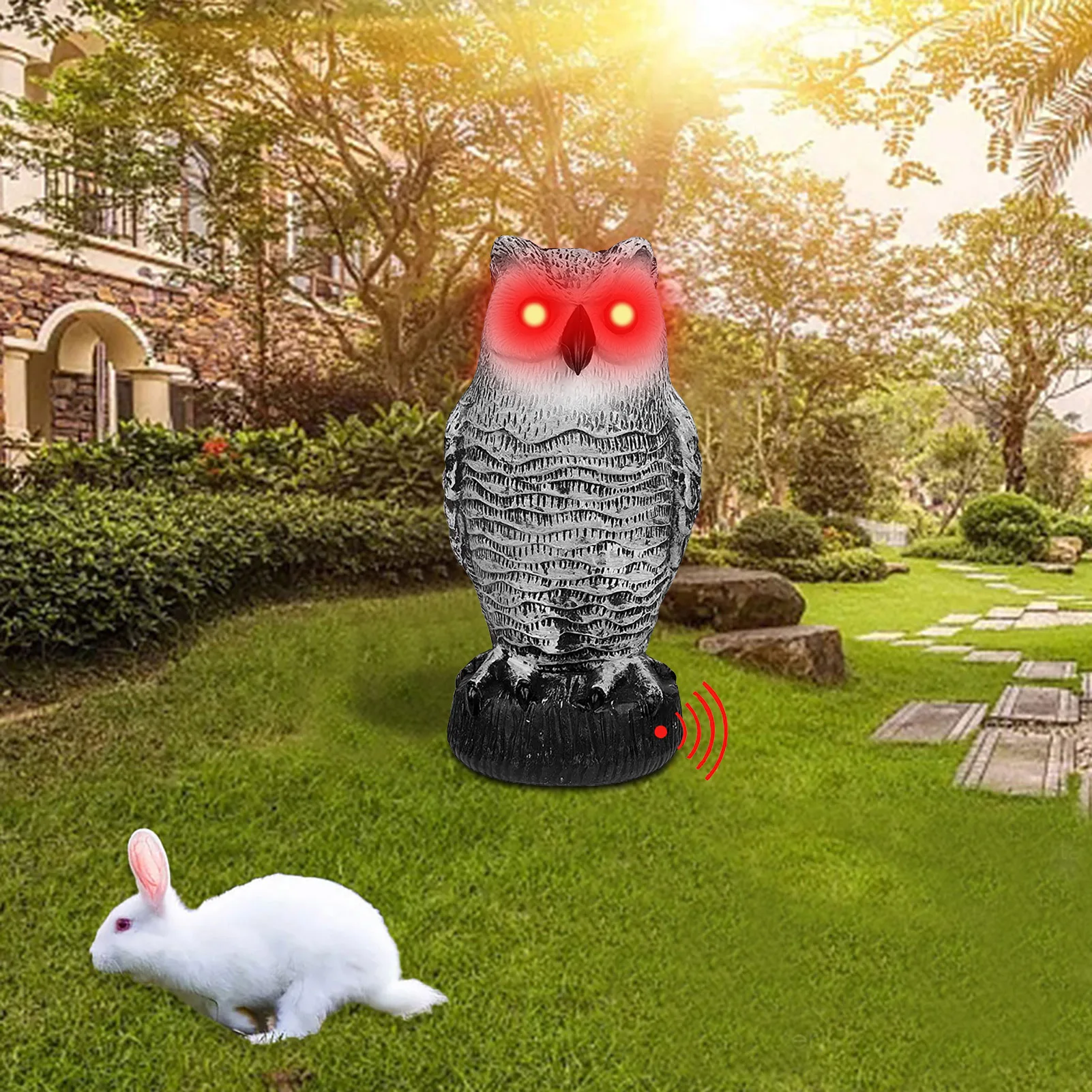 Реалистичный пашот птиц пластиковый Совы с вращающейся головкой и звуком для