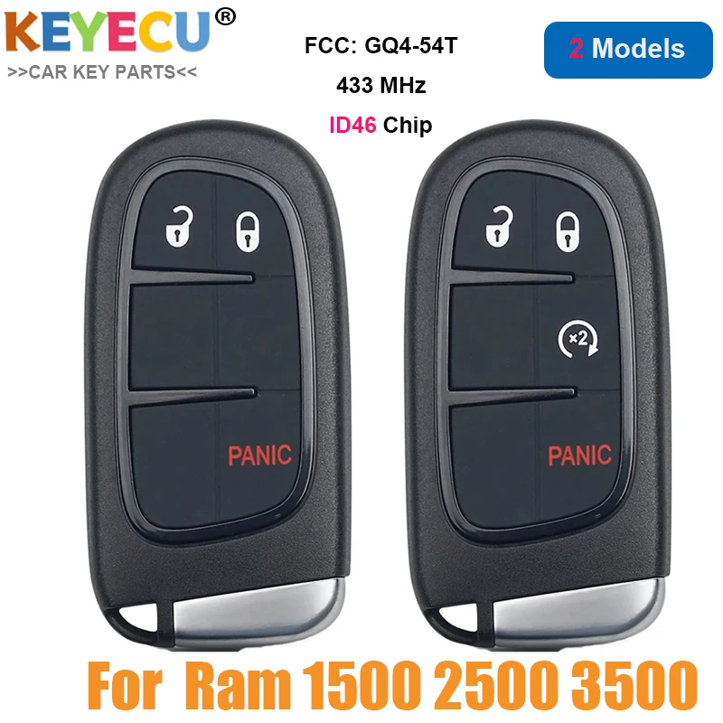 Автомобильный смарт-ключ KEYECU с дистанционным управлением для Ram 1500 2500 3500 2013 2014 2015