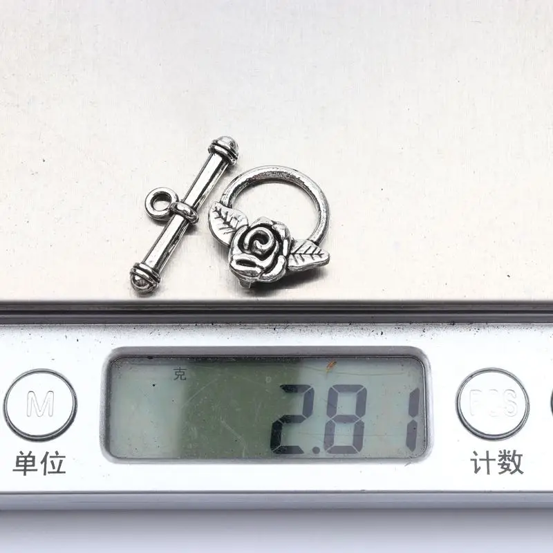 

10pcs Antique Silver Flower Leaf Shape OT Clasps Hook Connectors For Jewelry Making Bracelet Necklace DIY Accessories Wholesale