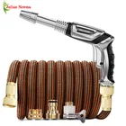 Расширяемый садовый шланг, гибкая Магическая труба 12 футов, мощное давление, пистолет-разбрызгиватель струей воды для автомойки