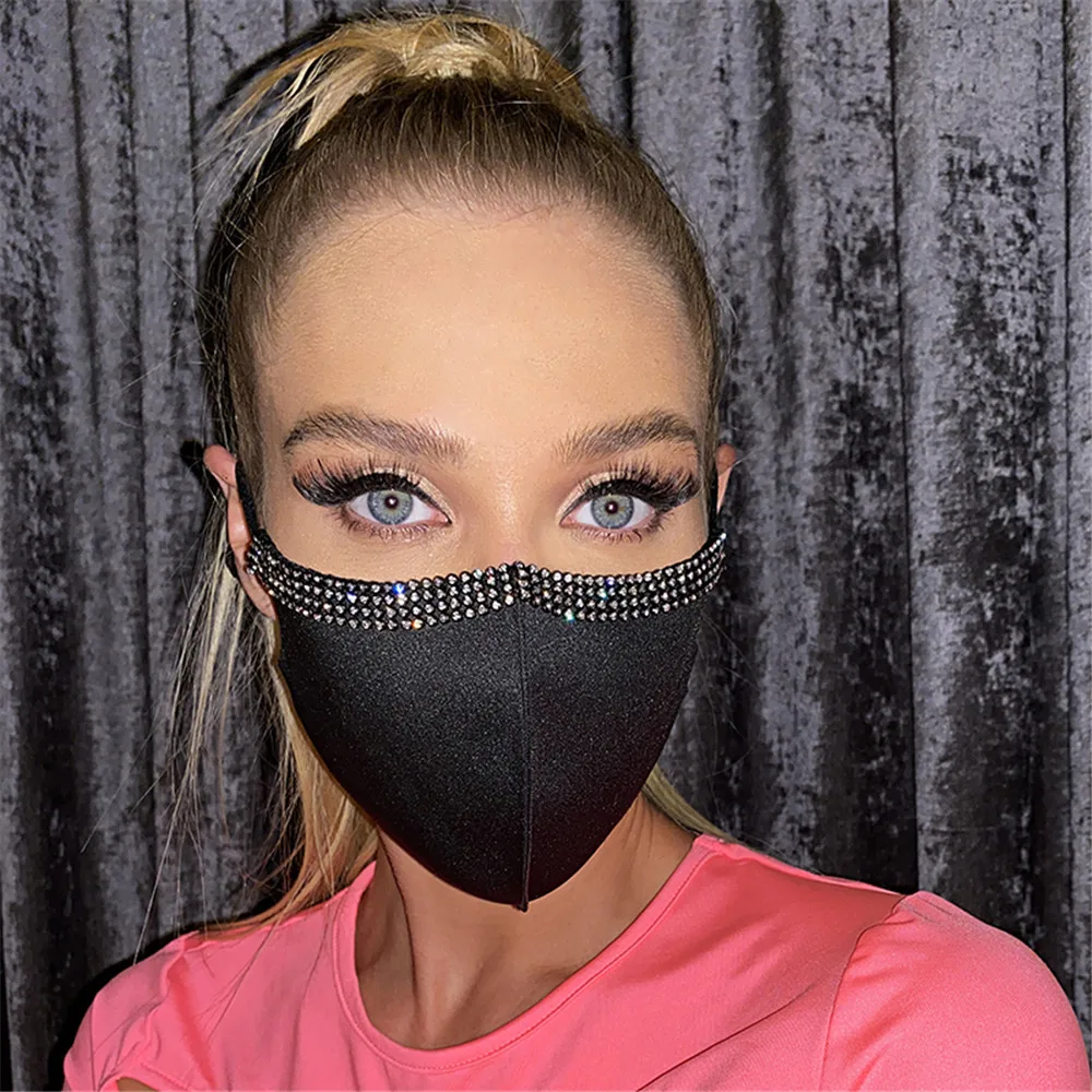 

New Rhinestone Face Mask Fashion Design