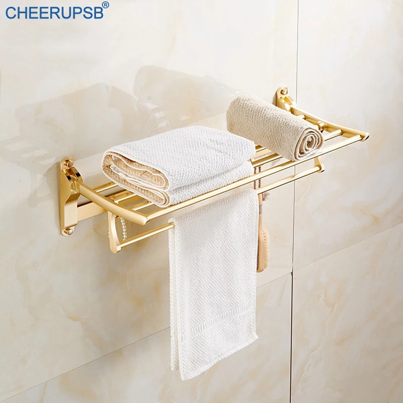 Держатель для полотенец в ванную комнату алюминиевая вешалка цвета розового