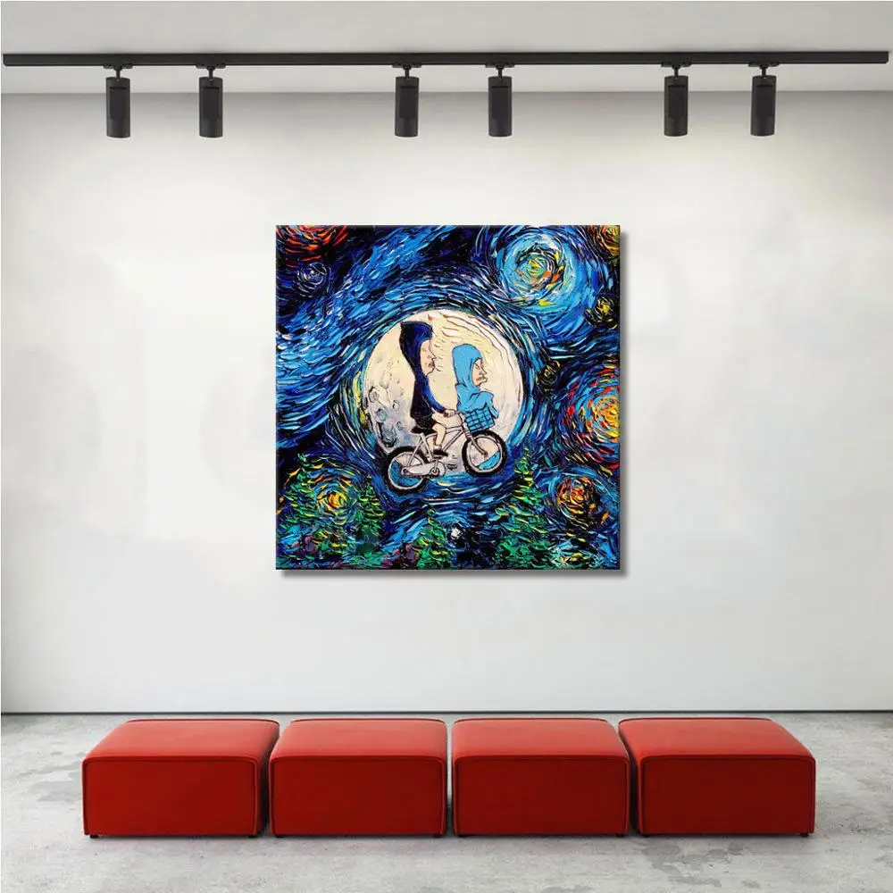 Ручная роспись палитра нож искусство картина масляная живопись БИВИС и пуговицы