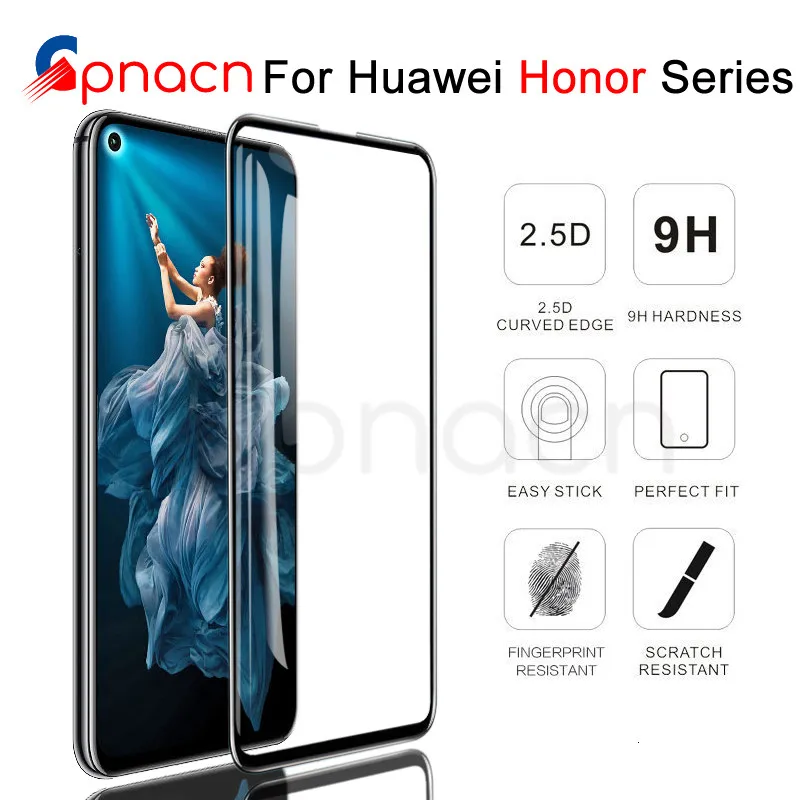 9D Защитное стекло для huawei Honor 20 10 9 8 Lite Защитная пленка для экрана Honor 9X V20 V10 V9 Play чехол с пленкой из закаленного стекла