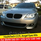 Комплект высококачественных ангельских глаз CCFL, кольцо с теплым белым ореолом для BMW E60 E61 520i 525i 530i 540i 545i 550i M5 Pre LCI Demon Eye